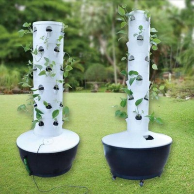 Tower Garden Aeroponics System Hydroponics Growing Systems Vertical Garden Tower With Led Light